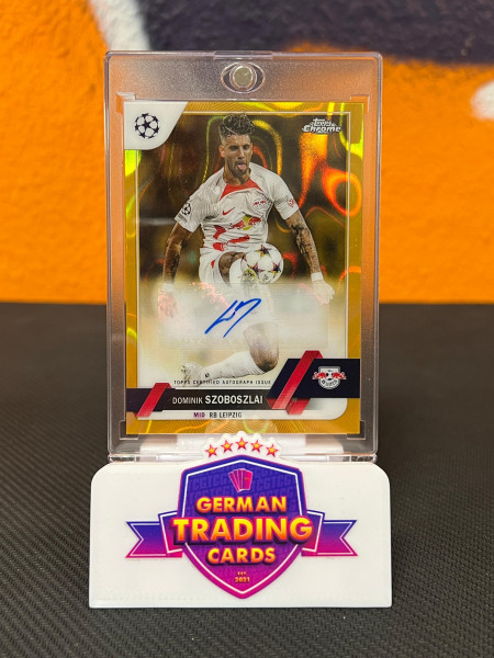 Dominik Szoboszlai Gold Lava Auto - Topps Chrome UCC 2022-23