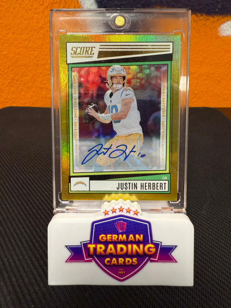 Justin Herbert Auto Gold 05/50 - Panini Score 2022