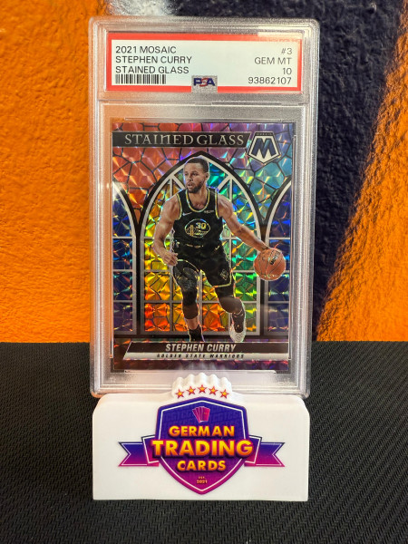 Stephen Curry Stained Glass SSP PSA 10 - Panini Mosaic 2021-22