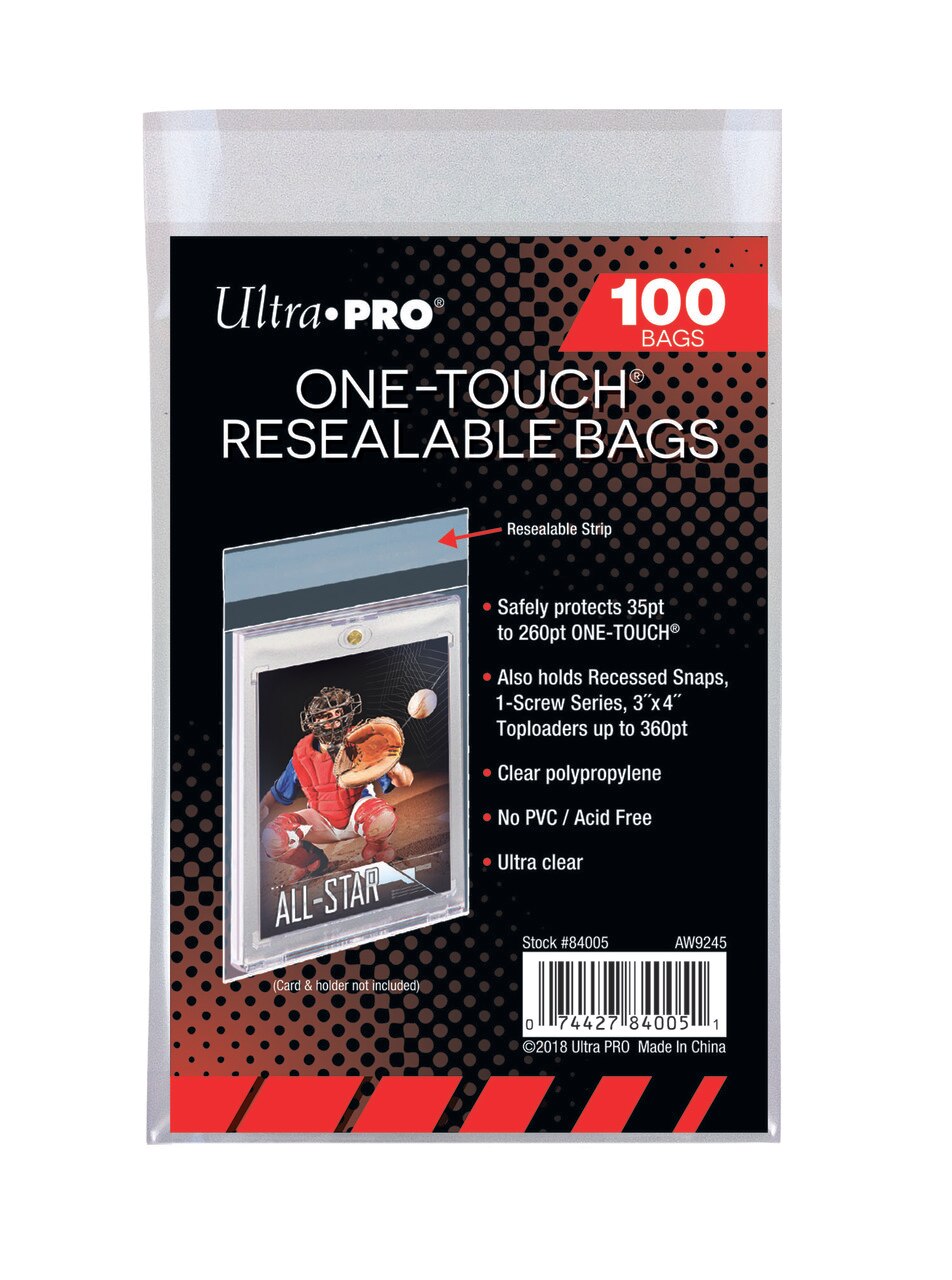 Ultra Pro One-Touch Resealable Bags Sleeves For Card Holders 1000 / 10 Packs 
