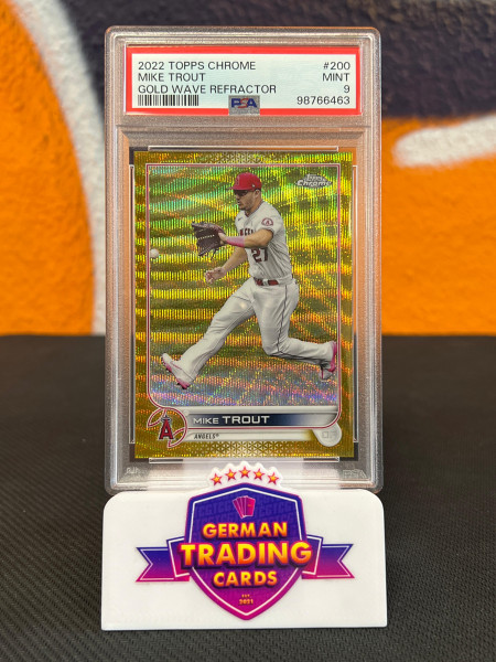 Mike Trout Gold Wave 22/50 PSA 9 - Topps Chrome 2022