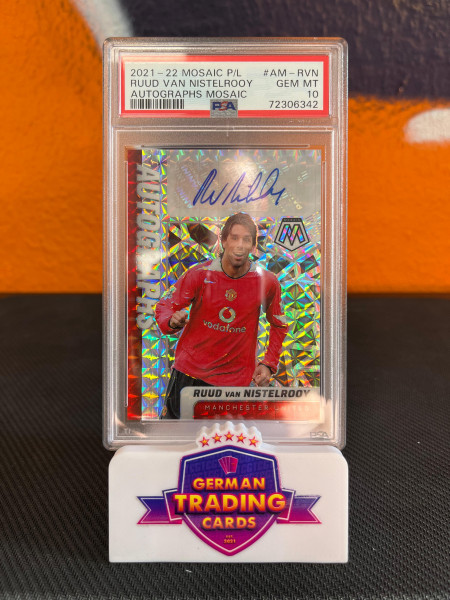 Ruud van Nistelrooy Auto PSA 10 - 2021-22 Mosaic EPL