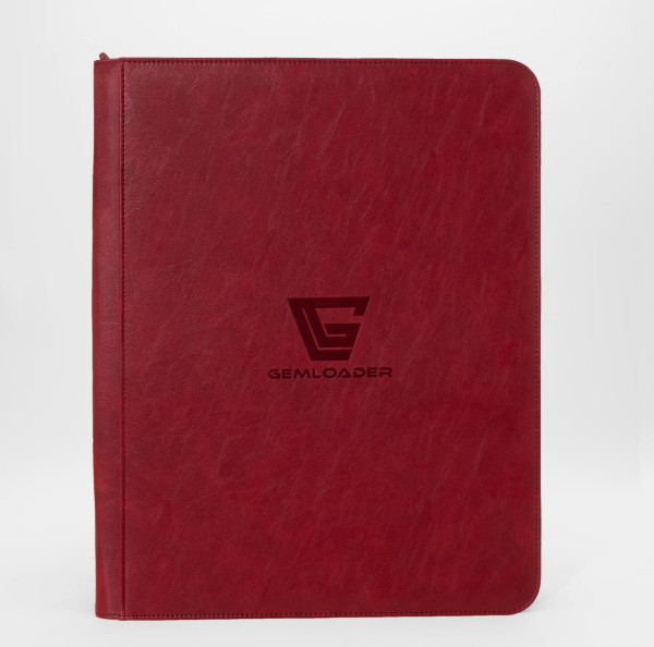 Gemloader Premium 3''X4'' Toploader fit collector's binder [216 pockets 3X3] - rot