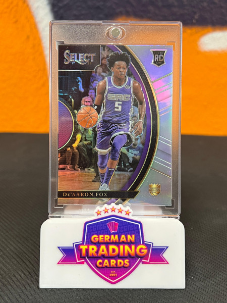 De'Aaron Fox Rookie Concourse Silver Prizm - Panini Prizm 2017-18