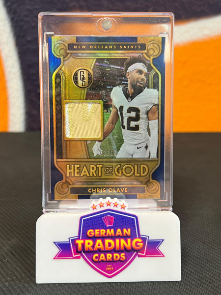 Chris Olave Heart of Gold Patch 03/10 - Panini Gold Standard 2023