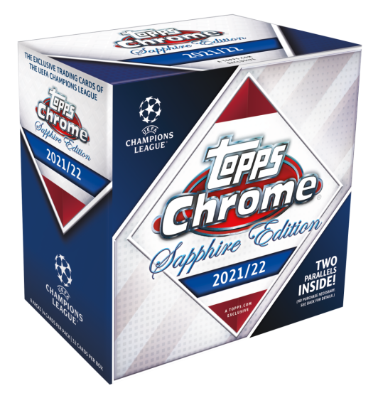 2021-22 Topps Chrome UEFA Champions League Soccer Sapphire Hobby Box