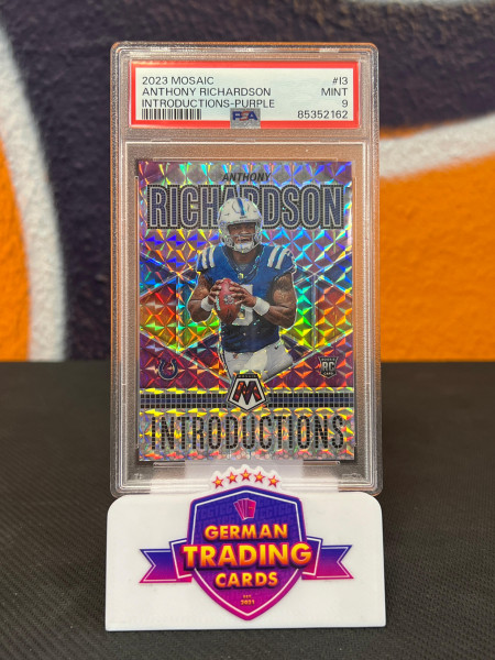 Anthony Richardson Rookie Introductions Purple 35/49 PSA 9 - Panini Mosaic 2023