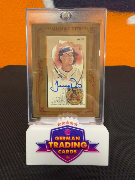 Jeremy Pena Mini On-Card Auto - Topps Allen & Ginter Baseball 2023