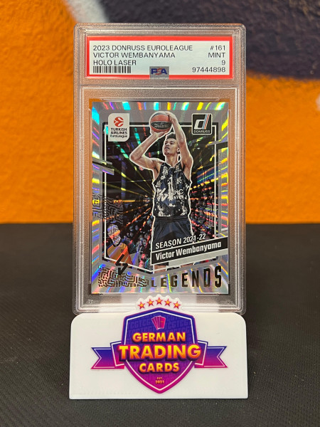 Victor Wembanyama Legends Holo Laser 045/149 PSA 9 - Panini Donruss Euroleague 2023-24