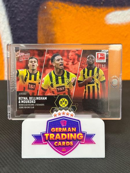 Giovani Reyna / Jude Bellingham / Youssoufa Moukoko 12/99 - Topps Now 2022