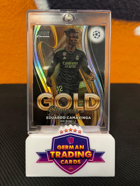 Eduardo Camavinga Gold Glimpses 02/10 - 2022-23 Stadium Club Chrome