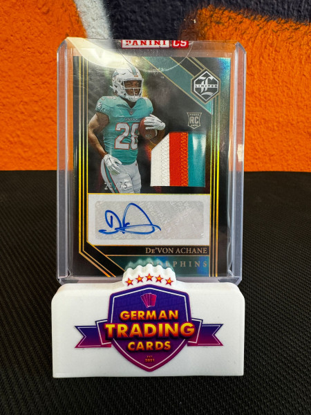 De'Von Achane RPA 21/75 - Panini Limited 2023