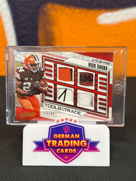 Nick Chubb Tools of the Trade Patch 23/49 - Panini Absolute 2023