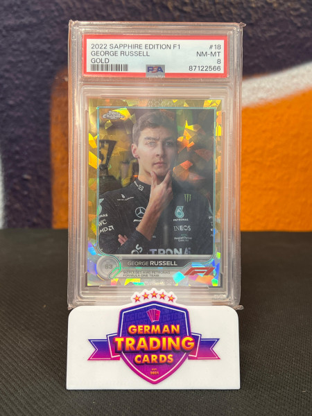 George Russell Gold 06/50 PSA8 - Topps Sapphire Edition F1 2022