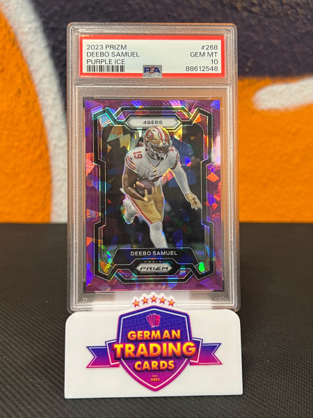 Deebo Samuel Purple Ice 067/225 PSA 10 - Panini Prizm 2023