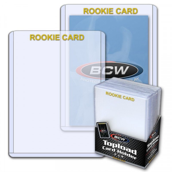 BCW 3X4 Toploader- Rookie Card (25 pcs)