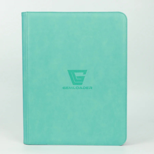 Gemloader Premium 3''X4'' Toploader fit collector's binder [216 pockets 3X3] - tiffany blue