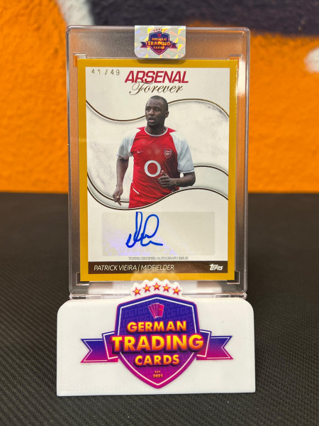 Patrick Vieira Auto 41/49 - Topps Arsenal Forever 2023-24