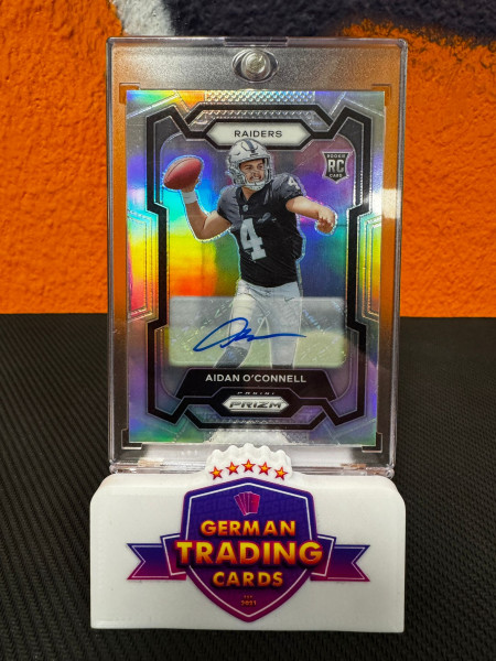 Aidan O'Connell Rookie Silver Prizm Auto - Panini Prizm 2023