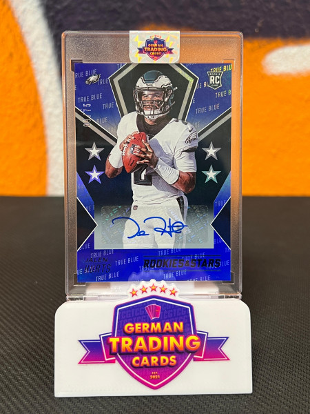 Jalen Hurts Rookie Auto Blue 09/75 - Panini Rookies & Stars 2020