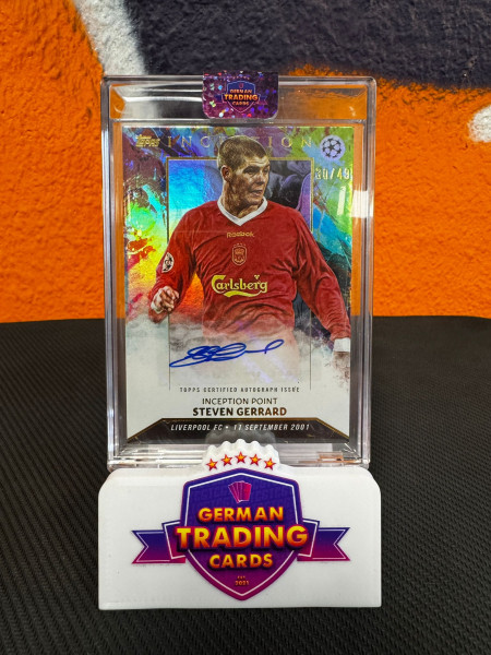 Steven Gerrard Auto 30/49 - Topps Inception UCC 2023/24