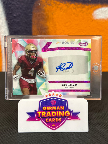 Keon Coleman Auto - Sage Aspire 2024