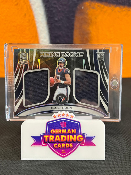 CJ Stroud Rising Rookie Jersey 27/99 - Panini Spectra 2023