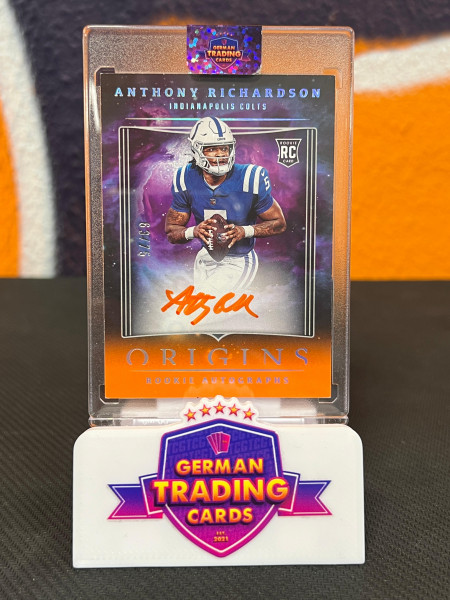 Anthony Richardson Rookie On-Card Auto 63/75 - Panini Origins 2023