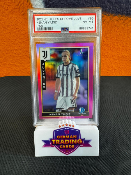 Kenan Yildiz 1st Bowman 033/125 PSA8 - Topps Chrome Juventus 22/23