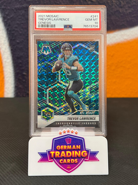 Trevor Lawrence Rookie NFL Debut Genesis PSA 10 - Panini Mosaic 2021