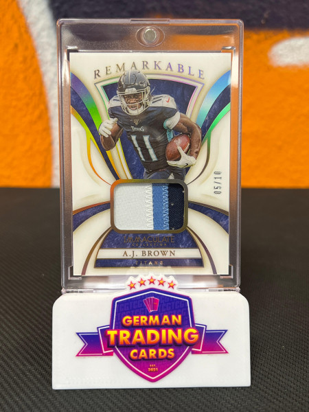 AJ Brown Remarkable Patch 05/10 - Panini Immaculate 2020