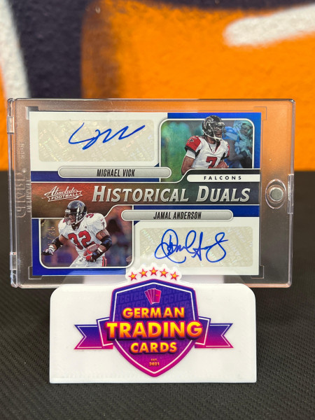 Michael Vick / Jamal Anderson Dual Auto 25/35 - Panini Absolute 2023