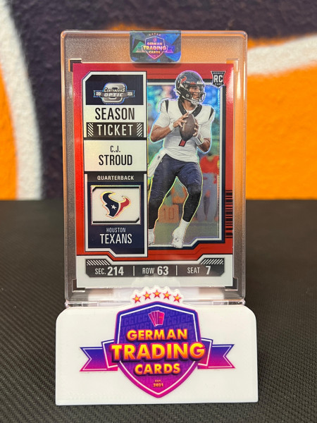 CJ Stroud Rookie Season Ticket Red 152/175 - Panini Contenders Optic 2023