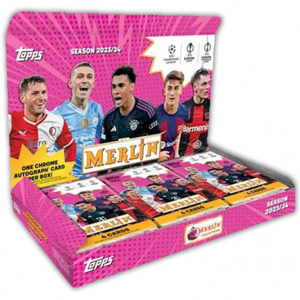 FULL CASE (12 BOXEN) 2023-24 MERLIN CHROME UCC - PICK YOUR PLAYER/TEAM