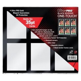 Ultra Pro 6-Card One Touch Card Holder BLACK BORDER