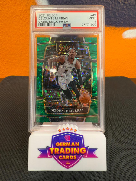 Dejounte Murray Green Disco 5/5 PSA 9 - Panini Select 2021-22