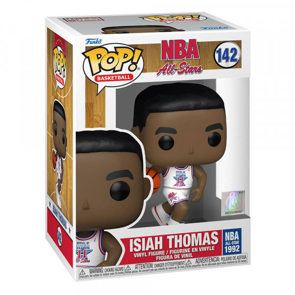 NBA Legends POP! Basketball Vinyl Figur Isiah Thomas (White All Star Uni 1992) 9 cm