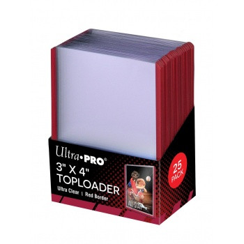 Ultra Pro Standard Toploader 35pt (25 pcs) Red Border