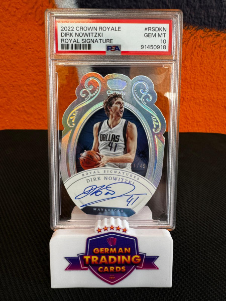 Dirk Nowitzki Royal Signature 44/49 PSA 10 - Panini Crown Royale 2022/23