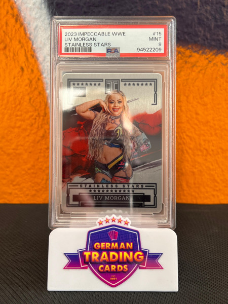 Liv Morgan Stainless Stars Metal 47/75 PSA 9 - Panini Impeccable 2023