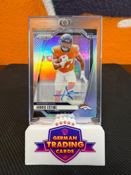 Audric Estime Rookie Prizm Silver Auto - Panini Prizm 2024