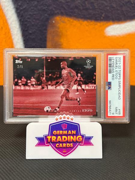 Samuel Eto'o Leyendas Red 2/5 PSA 9 - Topps Simplicidad 2021-22