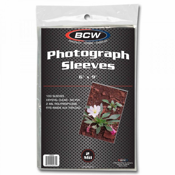 BCW Photograph Sleeves 22cm x 15 cm 2 Mil (100 ct.)