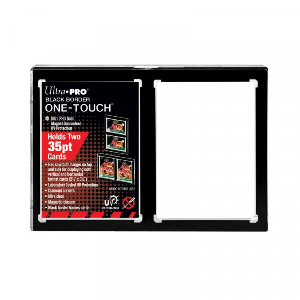 Ultra Pro 2-Card One Touch Card Holder BLACK BORDER