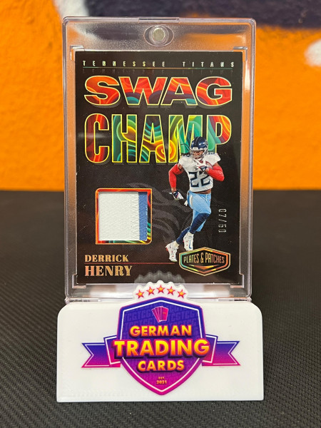 Derrick Henry Swag Champ Jersey 07/50 - Panini Plates & Patches 2023