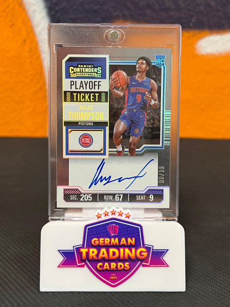 Ausar Thompson Rookie Playoff Ticket On-Card Auto 90/99 - Panini Contenders 2023-24